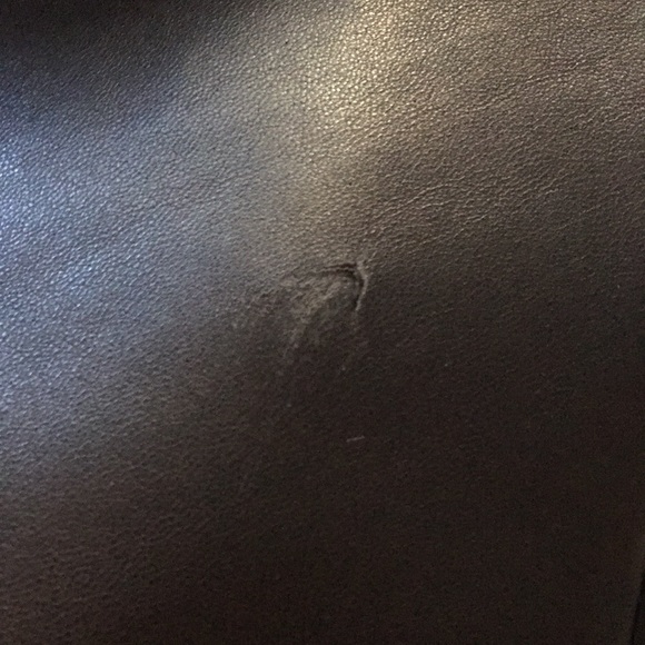 A Daniel Black leather crop jacket with faux fur - Picture 4 of 6